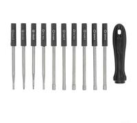 Kit de herramientas de ajuste de carburador de 10 piezas estriadas tipo D | Se adapta a estriados, D individual/doble, hexagonal, para pac-man; sintoniza tornillos de ralentí y mezcla con precisión