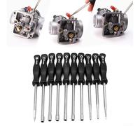 Kit de herramientas de ajuste de carburador de 10 piezas para motores de 2 ciclos, juego de destornilladores de afinación de precisión para motosierra, recortadora de hojas, mantenimiento del soplador