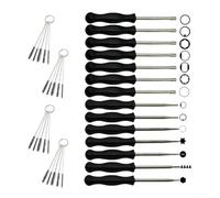 Kit de herramientas de ajuste de carburador para motosierras y recortadoras, juego de destornilladores de metal de 18 piezas con cepillos para reparación de dos motores, herramientas de afinación de