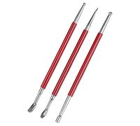Kit de Herramientas de Artesanía en Cuero 3 Piezas para Bricolaje con Cuchara de Punteado y Tallado Conjunto de Utensilios para Proyectos de Manualidades