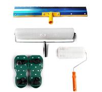 Kit de Herramientas de Autonivelación de Cemento,Herramientas de Autonivelante con Zapatos con Puntas de Pisos Y Rascador de Acero Inoxidable para en el Hogar o en La Industria(Size:28 mm,Color:Set 1)