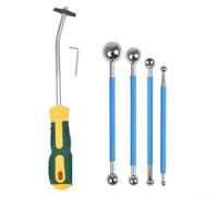 Kit de herramientas de calafateo, 6 piezas de eliminación de lechada de relleno para reparación de costuras de suelo de azulejos, raspador de acabado de silicona