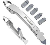 Kit de herramientas de calafateo de silicona Preciva, escobilla de calafateo 4 en 1, escobilla de goma de acero inoxidable, removedor de calafateo para ventanas, cocina, baño