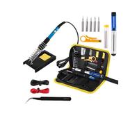 Kit de herramientas de calefacción interna de 60 W, set de hierro soldado eléctrico de temperatura constante, soporte para el hogar (azul EE.UU.)