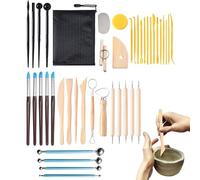 Kit de herramientas de cerámica, kit de escultura de arcilla, 42 piezas herramientas de modelado kit de cerámica para adultos, Dispositivo versátil de modelado de arcilla de tallado de para e