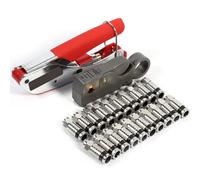 Kit de Herramientas de Compresión Coaxial, Alicates Crimpadora para Cable Coaxial RG58, Pelacables Tipo F, 20 Piezas