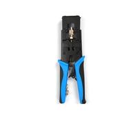 Kit de herramientas de compresión coaxial y crimpadora de cable BNC, juego de herramientas ajustables for conectores de crimpado múltiple RG59 RG6 F BNC RCA. Para electricistas y mecánicos(Pink)