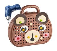 Kit de herramientas de construcción para niños - Caja de herramientas de juguete educativo con taladro eléctrico, juego de construcción creativo para niños y niñas a partir de 3 años | Juguete de inge