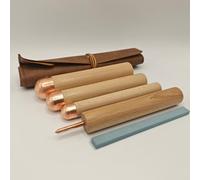 Kit de herramientas de corte de pedernal, juego completo de manualidades con escamas de presión y máquinas de cobre para habilidades de arqueología y supervivencia