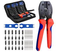 Kit de herramientas de crimpado de conectores solares con conectores de panel solar, 12 pares, llave de conector MC4 para montaje e instalación de cables fotovoltaicos de 14-10 AWG