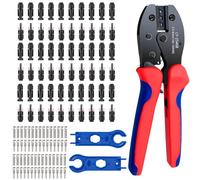 Kit de herramientas de crimpado de conectores solares con conectores de panel solar, 30 pares, llave de conector MC4 para montaje e instalación de cables fotovoltaicos de 14-10 AWG