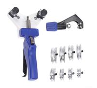 Kit de herramientas de doblado manual de tubos para tubos de cobre y aluminio de 1/4 pulgadas a 1/2 pulgada (5-12 mm) con capacidad de flexión de 90 grados, incluye doblador, cortador y 8 cabezales