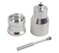 Kit de herramientas de embudo de aceite de freno de bicicleta con tapón largo y base para Mt200 M315 M445 M505 M666 M985 M7000 Mountain Road Disco hidráulico purgado de aleación de aluminio plateado