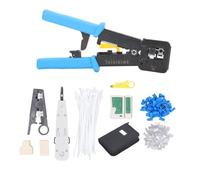 Kit de herramientas de engarzado PolyGen RJ45 con engarzador Ethernet de acero para herramientas y probador de red para conectores RJ45/CAT6/CAT5E para montaje y mantenimiento de