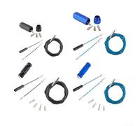 Kit de herramientas de enhebrado para cableado de marco de bicicleta con extractor de cable de acero inoxidable y mangas de aluminio de liberación rápida (estándar-azul)