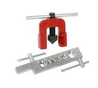 Kit de herramientas de ensanchamiento de 6 troqueles métricos para tubos de metal blando, herramienta de línea de combustible automotriz tipo cono de una sola llamarada (juego de pulgadas)
