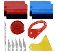 Kit de herramientas de envoltura de vinilo para coche, 13 piezas, kit de herramientas de alisado con herramienta de corte, raspador duro para envolver e instalar papel tapiz