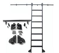 Kit de herramientas de escalera deslizante con rieles rodantes y ruedas de rodillo de suelo para rieles de escalera móviles