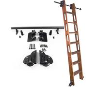 Kit de herramientas de escalera deslizante | Kit de riel de escalera rodante para biblioteca de oficina en casa y escaleras móviles | Sistema de riel deslizante para una fácil instalación y uso