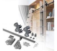 Kit de herramientas de escalera deslizante retráctil, rodillo superior telescópico, sistema de rodamiento con ruedas de suelo y frenos, no incluye escalera