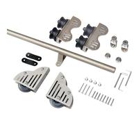 Kit de herramientas de escalera rodante de acero al carbono, sistema de riel deslizante con rodillo de metal para un fácil acceso, no requiere escaleras