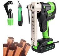 Kit de herramientas de estampar expansor de tubo eléctrico tipo cono excéntrico, ensanchamiento rápido de 45° con abrazaderas métricas y en pulgadas para tubos de cobre y aluminio