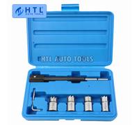 Kit de herramientas de extracción de cortador de asiento de inyector diésel, 5 unidades, para Delphi Bosch BMW Merc CRD PSA Ford Fiat Peugeot, herramienta limpiadora de cortador