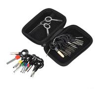 Kit de herramientas de extracción de terminales automáticos, juego de 41 extractores de cables para desmontaje de conectores eléctricos y mantenimiento de arnés de cableado (41 piezas)