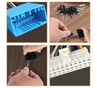 Kit de herramientas de extracción de terminales automotrices de 82 piezas, juego de herramientas de pasador de acero inoxidable con funda impermeable para reparación de automóviles, motocicletas y