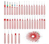 Kit de herramientas de extracción de terminales de cable, conector eléctrico, conjunto de extractores con estuche de almacenamiento para reparación de electrodomésticos de coche, motocicleta, color