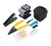 Kit de herramientas de fibra óptica, juego de empalme Ftth con cuchilla de fibra Fc 6s, herramientas de pelado para mantenimiento de instalación de fibra óptica
