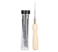 Kit de herramientas de fieltro de lana Juego de agujas para animales pequeños muñecas y bricolaje de madera doméstica Suministros de almacenamiento de botellas negras
