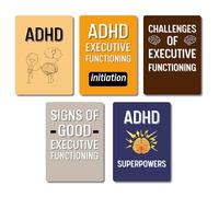 Kit de herramientas de funcionamiento ejecutivo para TDAH - Tarjetas flash de afrontamiento de TDAH para autorregulación - Herramientas de terapia y actividades para controlar la neurodivergencia
