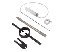 Kit de herramientas de horquilla de motocicleta, compresor de resorte de horquilla de 3 piezas, medidor de nivel de aceite, herramienta de barra de amortiguador para reparación y mantenimiento de