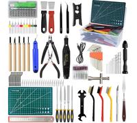 Kit de herramientas de impresión 3D de 154 piezas, accesorios de impresora 3D con kit de limpieza de boquillas, herramienta de desbarbado, kit de destornillador extraíble, máquina pulidora eléctrica