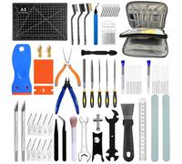 Kit de Herramientas de Impresora 3D,91 PCS Accesorios para Impresora 3D con Kit de Limpieza de Boquillas,Kit de Destornilladores de Extracción,Desbarbado,Pinza,Herramienta de Eliminación