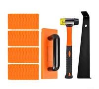 Kit de herramientas de instalación de suelos de 43 piezas para madera y laminado con mazo de goma y barra de tracción mejorada