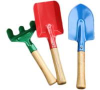 Kit de herramientas de jardinería para niños, colores brillantes, mango de madera resistente, seguro para niños, fomenta la habilidad manual