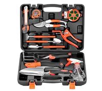 Kit de herramientas de jardinería portátil, herramienta de jardín para exteriores, incluye pulverizador, tijeras de podar, cortasetos, sierra plegable, pala, rastrillo, etc
