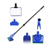 Kit de Herramientas de Limpieza de Peceras con Mango Telescópico de Gran