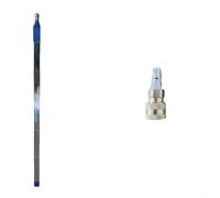 Kit de herramientas de limpieza de radiador de coche, limpiador de tanque de agua de varilla de 40 cm con boquilla giratoria de 360° para sistema de refrigeración de vehículos (uso de agua/gas de 40