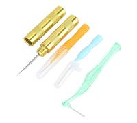 Kit de Herramientas de Limpieza en Aerosol con aerógrafo Kit de Limpieza de Pistola con Cuchillo de Limpieza 3 Colores Diferentes de Cepillo de Limpieza