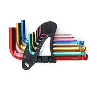 Kit de Herramientas de Llave Hexagonal con Extremo de Bola para un Mantenimiento Eficiente, Instalación de Bricolaje, Juego de Llaves de Metal de 9 Piezas para Uso Práctico (BH 205-HM)