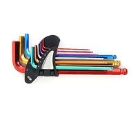 Kit de Herramientas de Llave Hexagonal con Extremo de Bola para un Mantenimiento Eficiente, Instalación de Bricolaje, Juego de Llaves de Metal de 9 Piezas para Uso Práctico (BH 205-HL)