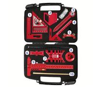 Kit de herramientas de medición multiusos de aluminio para carpintería con regla de ángulo cuadrado, regla de cola de milano y escritura central para marcado de diseño (10 unidades)