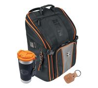 Klein Tools Tradesman Pro Mochila, negro/naranja, 3 piezas, mochila con vaso y llavero