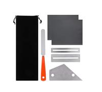Kit De Herramientas De Nivelación De Traste De Guitarra, Protector De Diapasón De Molienda De Acero Inoxidable, Conjunto De Herramientas De Reparación, Accesorios Para Guitarra (Color : C)