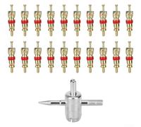 Kit de herramientas de núcleo de válvula de 62 piezas con llave, juego de extracción e instalación de válvula de neumático, construcción de acero, ligero, portátil, se adapta a coches, bicicletas