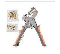Kit de herramientas de ojales con ojales plateados de 6/10 mm, alicates perforadores de mano y máquina de prensa manual portátil para lienzo, cuero, lona, instalación manual de bricolaje (6 mm)