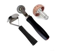 Kit de herramientas de parche de neumáticos resistente con rodillo de compactación de rueda de pulido de acero y raspador para reparaciones de automóviles, camiones, motocicletas y bicicletas